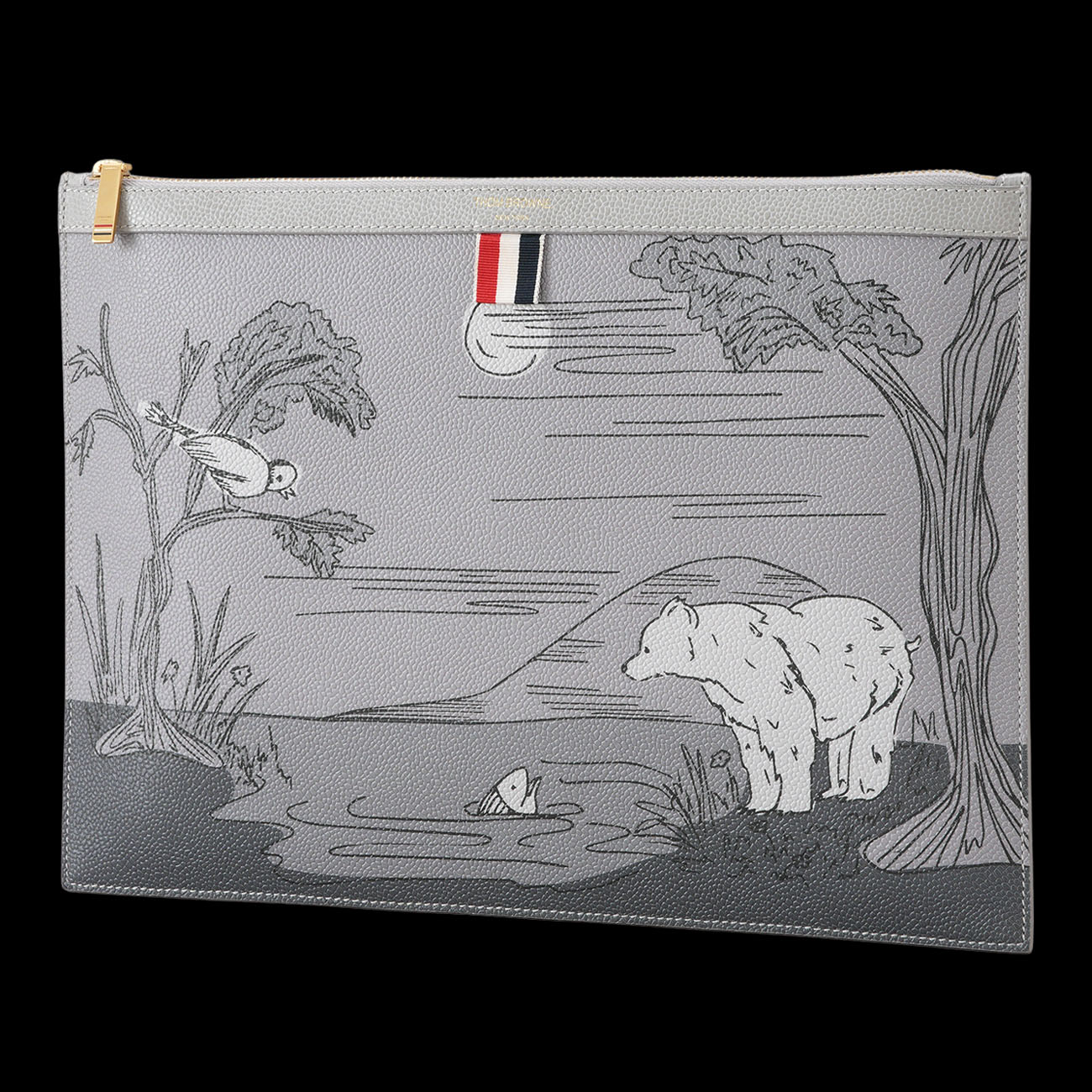 THOM BROWNE(USED)톰브라운 스토리 씬 클러치